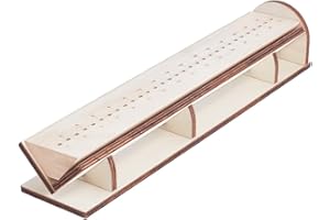 BENECREAT Culla per Punzonatura di Rilegatura di Libri In Legno Old Lace con Guida per Perforazione, Strumento di Rilegatura di Libri Da 334x65.5x61.5mm Utilizzato per Realizzare Kit di Campioni