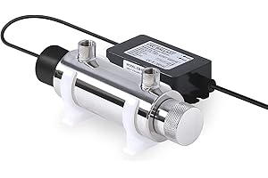 Bellerofonte UV Entkeimungsanlage mit UVC Licht 4 Watt Kapazität 1,5 Liter pro Minute für Umkehrosmose und Wasserfilteranlagen UVC-Entkeimung