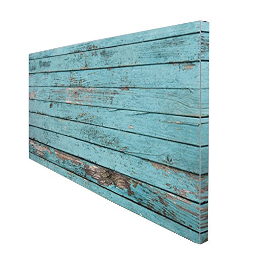 banjado – Design Magnetwand Memoboard 78x37cm Pinnwand Magnettafel mit Motiv Blaue Holzlatten - 3