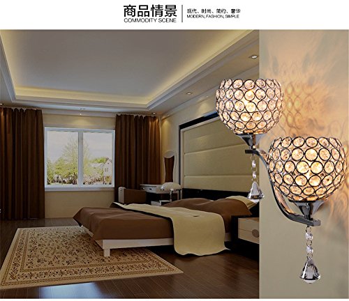 Preisvergleich Produktbild Ysddian Die Schlafzimmer Bett Wandleuchten Kristall Lampe Wohnzimmer Beleuchtung ausschalten Hyun Gang KTV-Räume des Hotels sind Engineering Licht / 33 x 32 cm Led