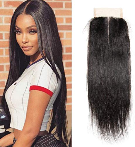 Single Best Brésilien Virgin Hair Lace Frontal Closure Human Hair Extension de Cheveux Pas Cher Stright 3.5"X4" Middle Part 14inch