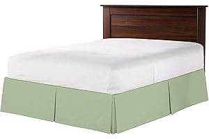 GEBIN Falda para Cama, Juego De Cama, Cubre Canapés para Somier ? Falda De Cama Tejido Microfibra Poliéster - Fuerte, Suave Y Duradero (Verde Claro,153x203+38cm)