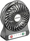 Ventilator und LED-Leuchte in einem • Luftstrom in 3 Stufen einstellbar • Laufruhiges Gebläse • Kabellos mit leistungsstarkem Akku