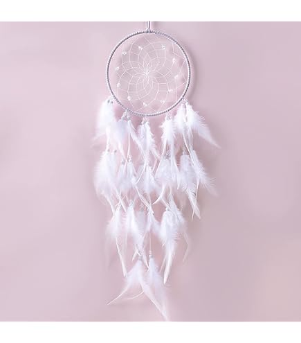 Attrape-rêves Arbre De Vie Dewocke Avec Plumes Roses - Décoration Murale 65cm, Perles Et Crochet Inclus
