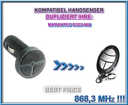 Preisvergleich Produktbild Marantec D323 – 868,3Mhz Kompatibel Handsender, Ersatz, KLONE !!! TOP Qualität clone remote control!