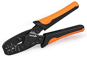 KF CPTEC Pince à sertir Deutsch Open, plage de sertissage 0,2-2,0 mm²,Pince sertir Molex - Pince de sertissage à barillet ouvert pour Deutsch, Molex, Delphi, bornes AMP/Tyco, borne Bullet de moto