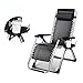 Produktbild JFJL Zero Gravity Chair Klappliege mit Kopfkissen aus Stahlrahmen & Textoline Stoff Für Terrasse, Wintergarten, Terrasse Zubehör