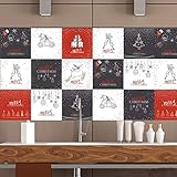 Stickers muraux de carrelage Stickers marocain Décor Carreaux Autocollants Peler et Coller Auto-Adhésif Papier Peint Mural pour Cuisine Salle De Bains Salon Chambre Décoration DIY Vinyle Decal,15pcs