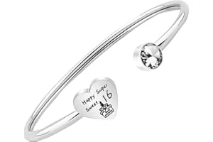 PLITI 16th Birthday Gift 16 Year Old Birthday Gift Daughter Birthday Gift Happy Super Sweet 16 Bracelet For Girls