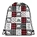 Produktbild best& Favorite Things Patchwork Wholecloth Woodland Cheater Quilt Red_6914 3D Print Drawstring Backpack Rucksack Shoulder Bags Gym Bag for Adult 16.9"x14"