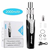 E Cigarettes 50W Vape Starter Kit, Box Mod Vape, Stylish Design 2000mAh Long-lasting Huge Vapour Electronic Cigarette Vape Pen Kit, Micro USB Charging, Nicotine Free, TPD Standard