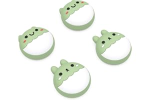 PlayVital 4PCS Thumb Grip Caps do ps5 Controller Nakładki na kciuk do ps4,Analogowa Osłona Sztyftu kompatybilny z Xbox Series X/S,Uchwytami na Kciuki do Switch Pro-Matcha Zielona