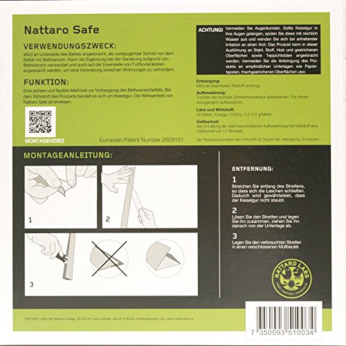Nattaro Safe Bettwanzen-Tape; 1 Meter Kieselgur-Klebeband zur wirksamen Bekämpfung von Bettwanzen - 2