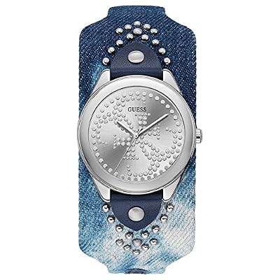 Guess Femme Uhr Analogique Quartz (Pile) mit Cuir Armband W1141L1