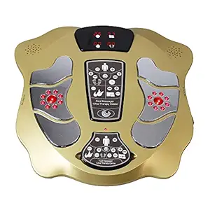 4beauty Far Infrared Pressure Points Electric Foot Massager EMS Machine Reflexology Feet Care Body Slimming Belt 8 EMS Pads