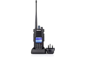 Retevis Ailunce HD1 10W DMR Amateur Radio, GPS, Dual Band, Digital Two Way Radio, 3000 Channels, IP67 Waterproof, 16 Keys DTMF, Compatible with Ham Radio (1 Pcs, Black)