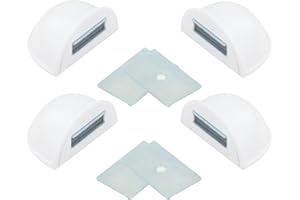 OULU Tope Puertas Adhesivos con Imán para Retenerlas Tope puertas adhesivos con iman (BLANCO)