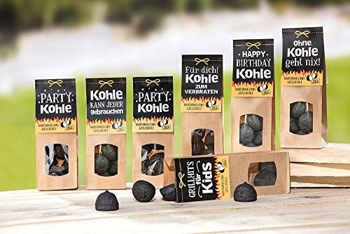 Preisvergleich Produktbild 70g Marshmallows essbare Grillkohle Partykohle, schwarz