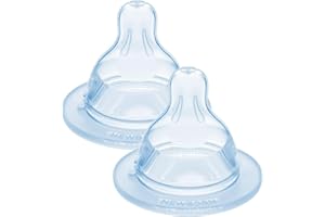 MAM Tetina 0, Flujo Extra Lento, Recién Nacidos, Apto para todos los Biberones MAM, de Silicona SkinSoftTM Silicone de Fácil Aceptación, Ideal para Combinar con Lactancia Materna, Pack de 2 uds