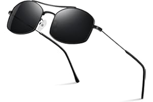 Wrimen Polarisiert-Sonnenbrille-Herren-Damen-Sonnenbrillen-Sunglasses-Men-Woman-Sonnenbrille Schwarz-UV400-Unisex-Klassische-Vintage-Retro Sportbrille Polarisierte Sonnen Brille für Reisen Camping