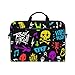 Price comparison product image LIUBT Colorful Rock Music Skull Stars Laptop Shoulder Messenger Bag Computer Briefcase Business Notebook Sleeve Cover Carrying Handle Bag for 14 inch to 15.6 inch