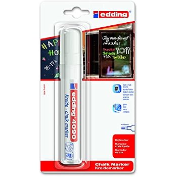 4er Pack Edding 4095 Kreidemarker 2 3 Mm Weiss Amazon De