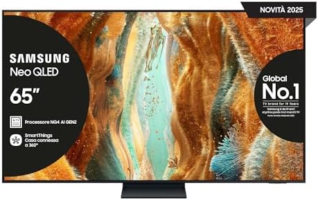 Samsung Neo QLED 4K Vision AI Smart TV 65'' QE65QN74FATXZT Mini LED, NQ4 AI Gen2 Processor, 4K AI Upscaling, Motion Xcelerator 144 Hz,Tecnologia Quantum Matrix Slim, OTS Lite, AirSlim Design, 2025