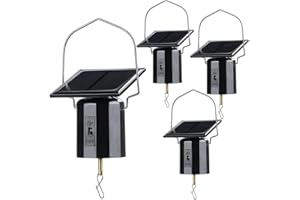 DRYFAL 4Pcs Solar Powered Wind Spinner Motor Solar Energy Hanging Rotating Motor Kits for Display