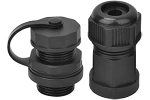 Fafeicy Conector RJ45 Hembra 8P IP67 Impermeable CAT5/6 para Cable de Red Equipo de Seguridad y Electrodomésticos (+ 1 Housing)