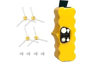 POWTREE 14,4 V 5,0 Ah/5000 mAh akumulator zastępczy do iRobot Roomba 500 600 800 900 510 530 532 535 540 550 560 562 570 580 620 630 650 650 60 78 0 790 880 (4 szczotki + 4 śruby)