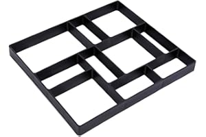 ZERONE DIY Paving Mould, Black Garden Pavement Mould Asymmetrical Stone Tile Brick Cement Concrete for DIY Path Garden Patio Terrace