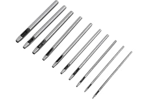 WAL FRONT Perforadora de cuero redondo hueco perforadora para cinturón de artesanía en cuero de 0,5 a 5 mm