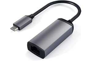 ‎SATECHI SATECHI Aluminiowy Typ-C Gigabit Ethernet Adapter – Kompatybilny z MacBook Pro 2022, Air M2, MacBook Pro M1 2021, MacBook Air/Pro M1 2020, iPad Pro M1 2021 (Space Gray)