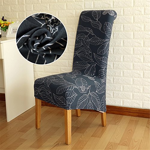 Z&ZIPASER 4/5/6 Pieces Long Back Chair Cover Printed Wedding Chair Covers Dining Fundas Para Sillas Christmas Decorations For Home Gift 12 6pc-XL Size
