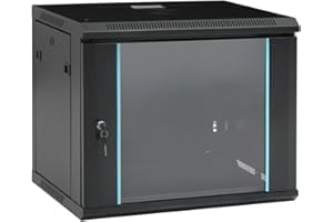 vidaXL Coffret de Réseau Mural Armoire de Stockage Armoire de Données Equipement de Réseau Armoire de Réseau 9U 19" IP20 600x450x510 mm