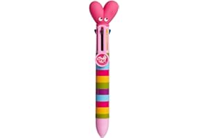 Tinc - Stylo à Bille Multi-Clic Retractable, Multicolor, Idéal pour l'Ecole ou la Maison, Accessoire de Papeterie Pratique et Amusant pour Enfant, Mascote Rose Mallo