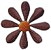 Produktbild Blüte Klein Blume Braun Aufnäher Bügelbild Größe 3,5 x 3,5 cm