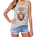Produktbild TOPSELD Rmellose Weste Damen, Kawaii Owl Printed Frauen Westen Mode Paar Hemd Plus GrößE