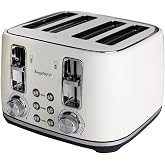 BergHOFF Gem Concept 4 Dilim Ekmek Kızartma Makinesi &ndash; 1800 W, &Ccedil;ift Kontrol Paneli | Vanilya Krem