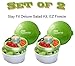 Produktbild Stay Fit Deluxe Salad Kit, EZ Freeze - Green & White - 2 Salad Kits by Cool Gear Stay-Fit