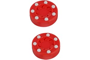 BESPORTBLE 2 Unidades de Scooters al Aire Hockey Puck Calle Hockey Interior Hockey sobre Hielo Puk Green Biscuit Hockey Puck Pro Puck Roller Hockey Juego Entrenamiento Pucks