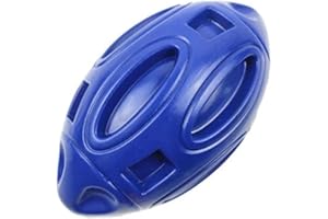 Voarge Niezniszczalna piłka dla psów, interaktywna zabawka dla psów, dla dużych, średnich szczeniaków, agresywny kur (niebieski)