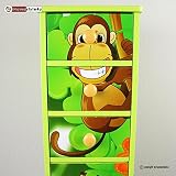 Homestyle4u Kinderkommode Kinderschrank Kinder Schrank Regal Dschungel +Schubladen - 7