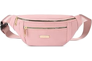 ANPTER Sac Banane Femme Homme Sacs de Randonnée Sacoche Bandoulière Sac de Ceinture Outdoor Sport Waist Bag Fanny Pack (Rose Sac Banane)