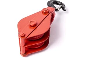 BSD Puleggia Carrucola per Ponteggi Doppio 100mm 1000kg - Carrucola Manuale, Puleggia di Sollevamento