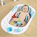 Produktbild MYMGG Baby-Badewanne 2-in-1 Kinder Wanne Neugeborenen Bad Rack + Bad rutschfestes Umweltfreundliche abnehmbares Bad Rack Geeignet für 0-6 Jahre Alt Größe: 87.5 * 51 * 23,5 *