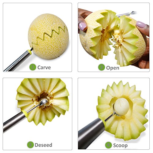 Kitchen-nv® Melonenausstecher – Wassermelone Slicer Komplettes Bundle – Melone Cutter Server - 3