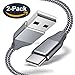 Produktbild USB C Kabel Snowkids [2 Stück] 2m USB Type C Ladekabel,Nylon Type C Kabel für Samsung Galaxy S9 S8 Plus,Note8 9 A5 A3 2017, LG G5 G6, Huawei P9 P10, Sony Xperia XZ Xa1, HTC 10/U11(Gray)
