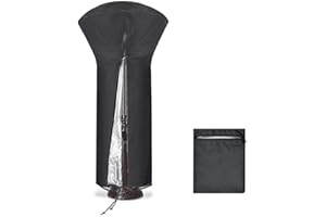 WENROU WetterschutzhüLle Für Terrassenheizer, Wasserdichte SchutzhüLle Terrassenheizer, Abdeckhaube Für Heizpilz, SchutzhüLle Für Heizpilz Abdeckung, 420D Oxford Wasserdicht, Für Heizstrahler, Schwarz