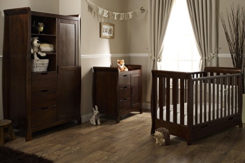 Obaby Lincoln Mini 3 Piece Nursery Furniture Set - Walnut